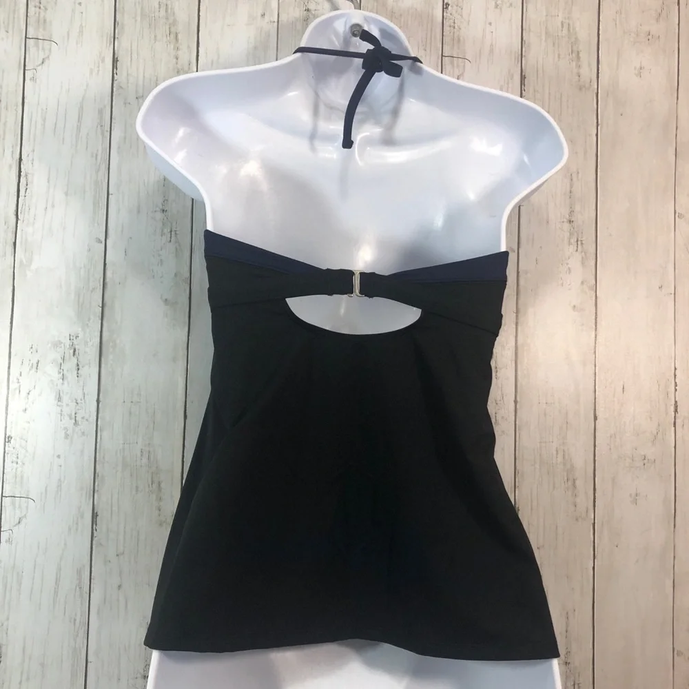 Athleta Textured Bandeau Halter Style Swimsuit Top XS